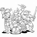Coloring Ninja Pages Turtle Teenage Mutant Easy Turtles Popular sketch template