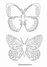 Farfalle Sagome Colorare Ritagliare Pianetabambini Primaverili Altre sketch template