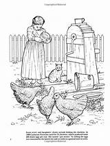 Coloring Pages Old Farm Book Century Life Dover Village Choose Board sketch template