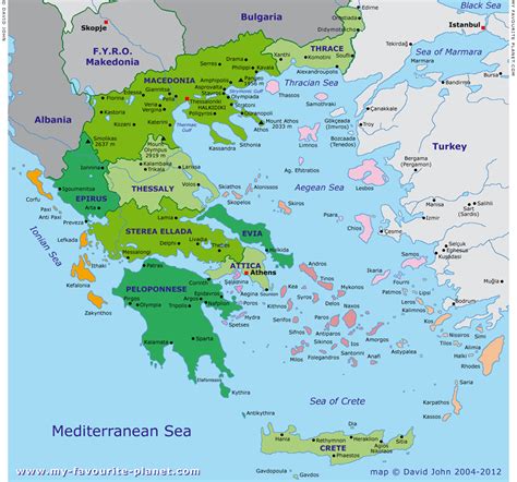 greek map map