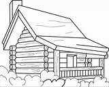 Coloring Cabin Log Pages Printable Related sketch template