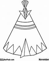 Teepee Coloring Pages Pee Tee Tent Kokopelli Tipi Printable Drawing Preschool Template Color Indian Tipis Worksheets Native American Clipart Getdrawings sketch template