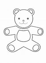 Bear Teddy Outline Coloring Pages Holidays Puppet Coloringsky Kids Template sketch template