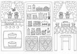 Coloring Kitchen Interior Pages sketch template