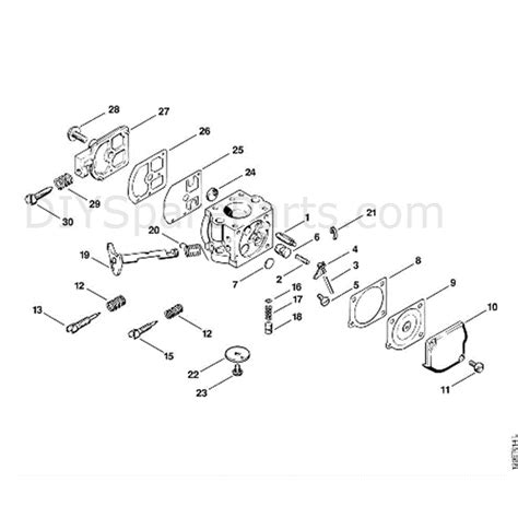 stihl  chainsaw ave parts diagram  carburetor cssb
