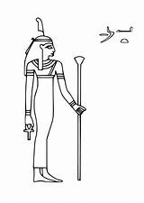 Maat Coloring Egyptian Isis Ancient Mythology Goddess Egypt Clipart sketch template