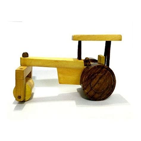 brown handmade wooden road roller toy game rs  piece dru art id