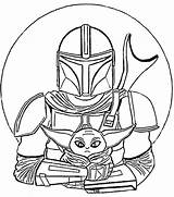 Mandalorian Yoda sketch template