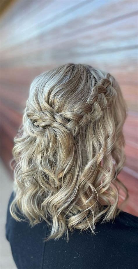 40 Best Prom Hairstyles For 2023 Braided Half Up Blonde Shoulder Length