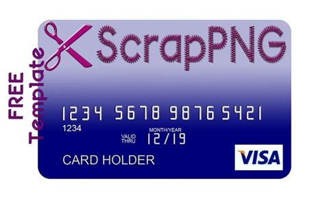 credit card template fake fun gag psd   scrappng transparent