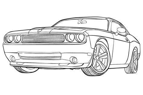 muscle car coloring pages    print