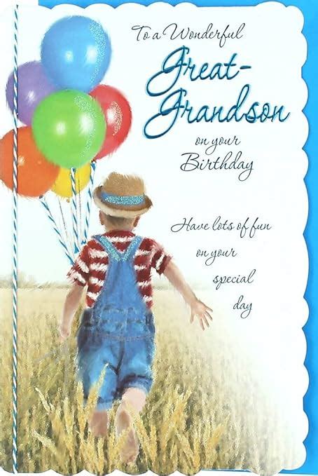 special great grandsonlarger birthday  card