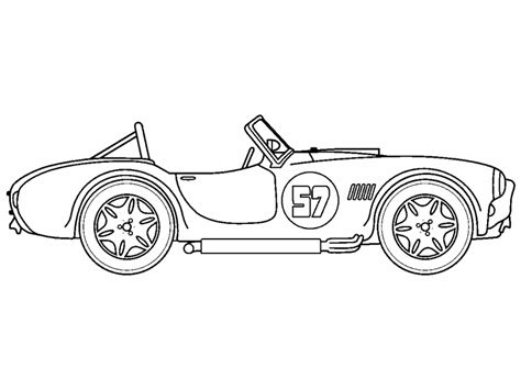shelby cobra coloring page coloring pages