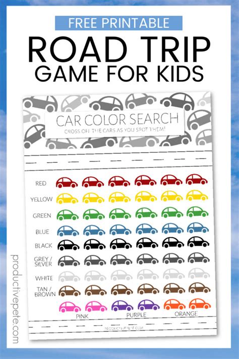 printable kids road trip activities