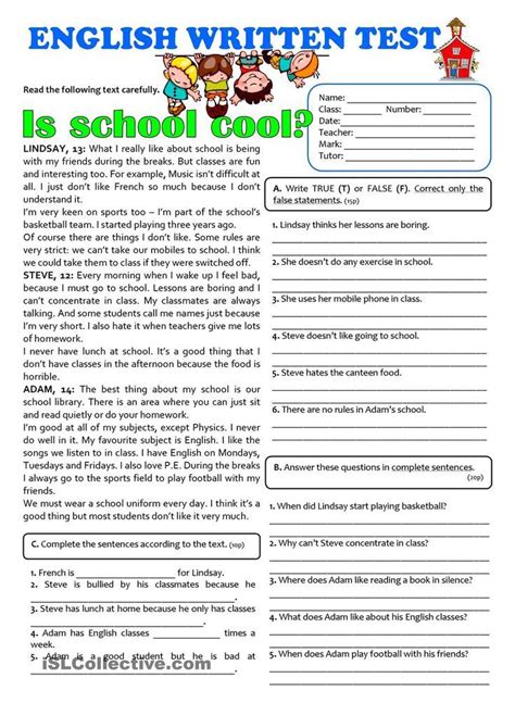 free printable 7th grade english worksheets learning how