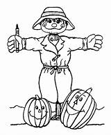 Scarecrow Zucca Coloringhome sketch template