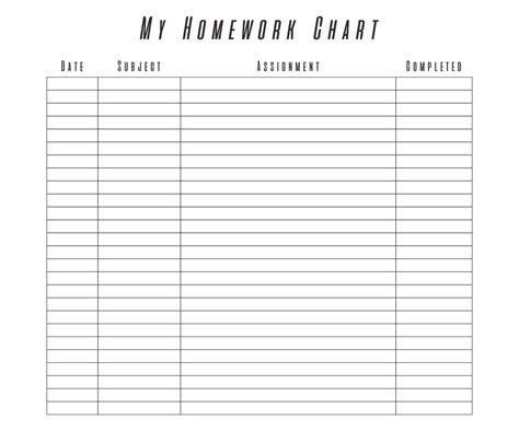printable homework checklist     printablee