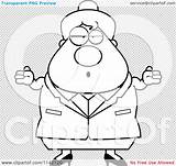 Chubby Careless Shrugging Lady Business Outlined Coloring Clipart Vector Cartoon Thoman Cory sketch template