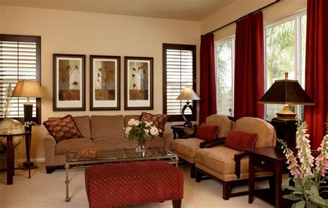 living room decor  red  brown  beautiful contemporary home decor