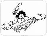 Aladdin Coloring Abu Pages Disneyclips Carpet Pdf Flying Funstuff sketch template