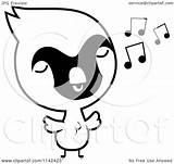 Whistling Cartoon Clipart Chick Baby Cute Thoman Cory Outlined Coloring Vector Whistle 2021 sketch template