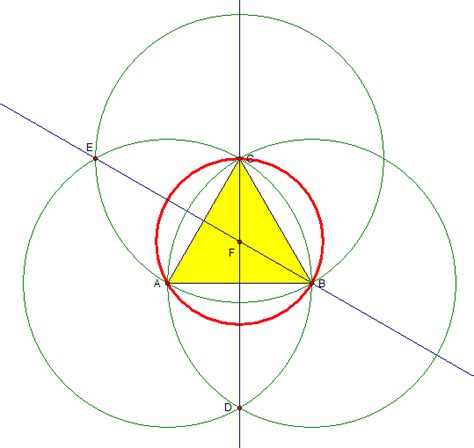 graphics constructing  equilateral triangle inscribed