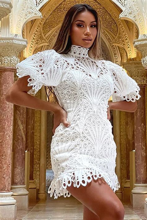 camila lace mini dress white fashion nova dresses fashion nova