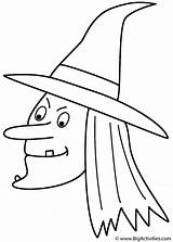 Witch Halloween Coloring Pages Face Witches Printable Drawing Spider Simple Scary Easy Sheets Pumpkin Kids Template Print Drawings Happy Cute sketch template
