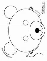 Bear Mask Printable Animal Masks Teddy Craft Print Template Coloring Color Clipart Animals Kids Crafts Bears Jr Picnic Woojr Templates sketch template