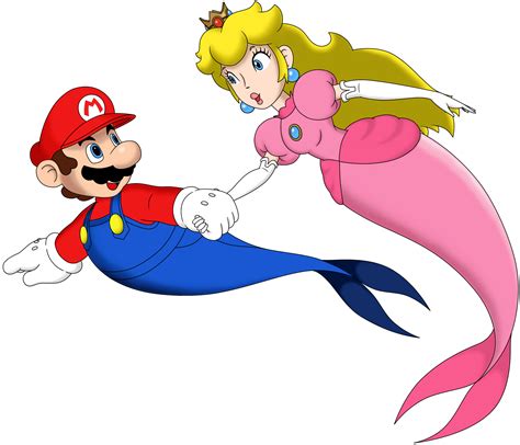 Peach And Mario Doing It Merman Mario And Mermaid Peach
