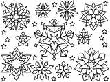 Coloring Pages Snowflake Snowflakes Printable Kids sketch template