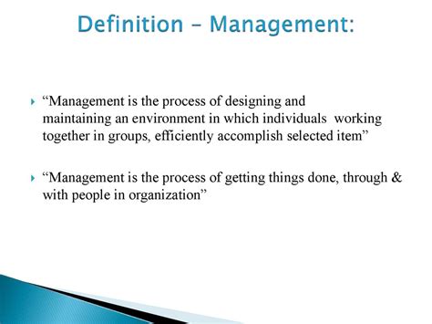management definitions  principles
