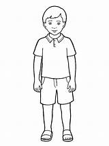 Boy Clipart Body Drawing Standing Line Primary Simple Clip Brother Brothers Lds Little Girl Cliparts Shorts Library Vector Paintingvalley Drawings sketch template