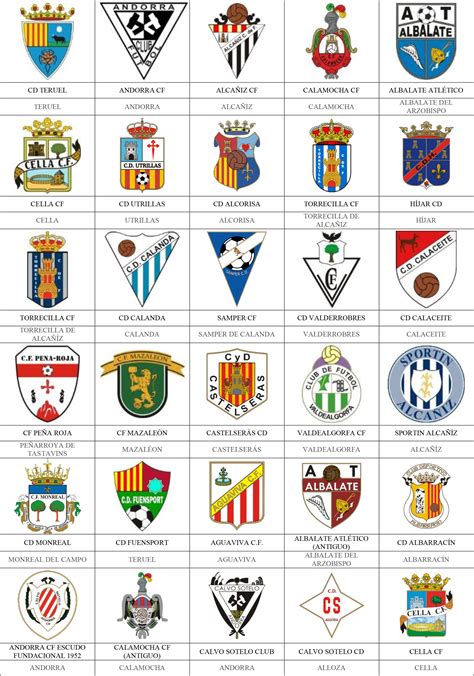 Teruel Pins De Escudos Insiginas De Equipos De Fútbol