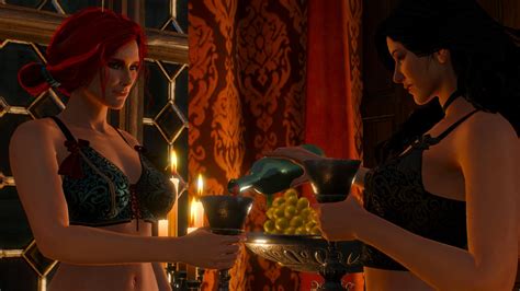 Triss And Yennefer Romance Scene Witcher 3 Youtube