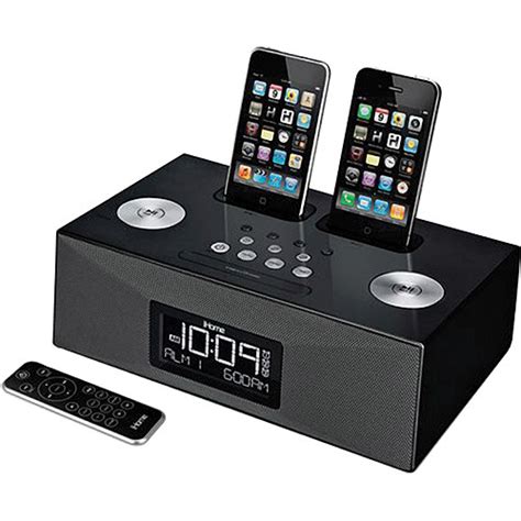 ihome ip dual dock alarm clock radio  iphoneipod ipbzc