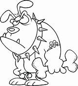 Dog Cartoon Coloring Pages Funny Dogs Printable Mutt Flea Magical Cartoons Drawing Cliparts Poochies Color Animal Bags Clipart Kids Print sketch template
