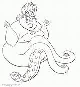 Coloring Pages Disney Villains Evil Ursula Queen Villain Popular Coloringhome Onlycoloringpages Comments sketch template