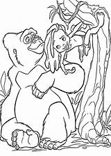 Tarzan Coloring Disney Pages Gorilla Kids Printable Book Kid Colouring Drawing Mom Ii Coloriage Exciting Print Sheets Movie Little Color sketch template