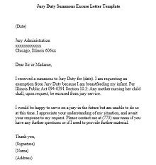 jury duty excuse letters templates  excelshe