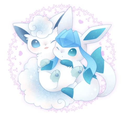 Ten On Amane09 Alolan Vulpix Glaceon Pokemon Lowres Alolan Form