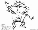 Lorax Coloring Pages Seuss Dr Sketch Printable Mustache Kids Bettercoloring sketch template
