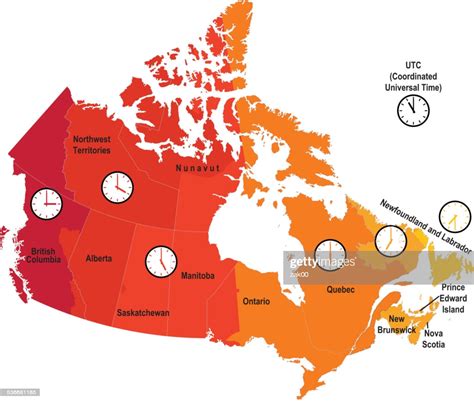 Canada Time Zone Map High Res Vector Graphic Getty Images