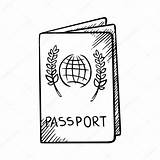 Passport Sketch Drawing Cover Globe Outline Stock Drawings Illustration Depositphotos Paintingvalley Isolated Olive Branches Background Style sketch template
