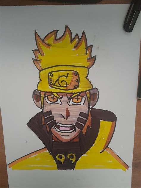colored drawing  naruto  paths sage mode fandom