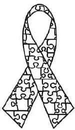 autism awareness symbol black  white clipart