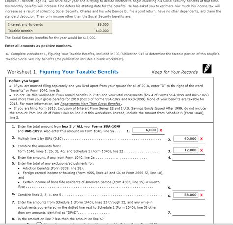 irs social security worksheet   fill  form