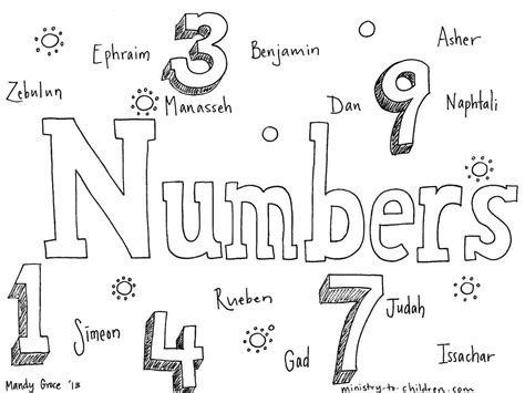 book  numbers bible coloring page  children