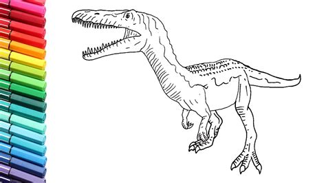 suchomimus baryonyx coloring page  read
