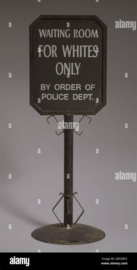 sign  segregated railroad station  metal double sided black
